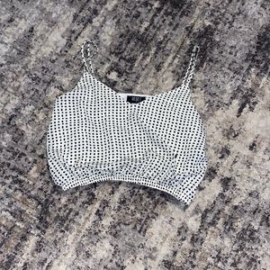 White blouse with black polkadot